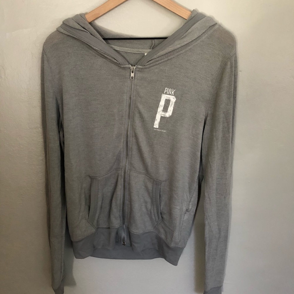Victoria’s Secret Light Gray Hooded Sweatshirt